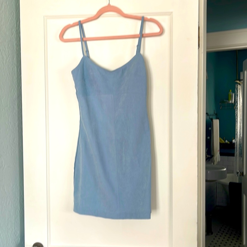 Lottie Moss light blue mini dress